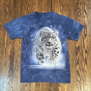 Vintage Y2K The Mountain Tie Dye Snow Leopard T-Shirt